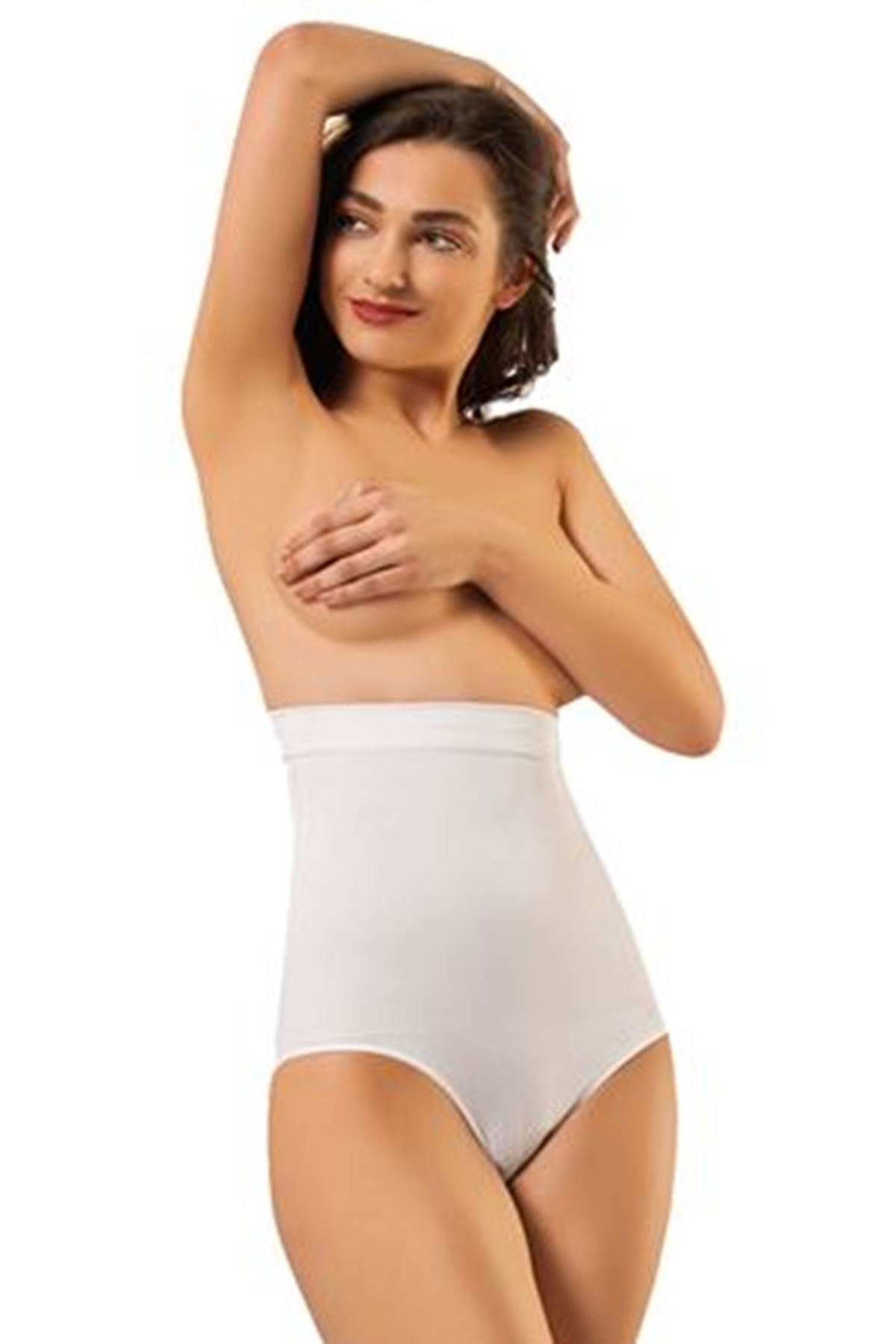 Beyaz Kadın Dikişsiz Slip Korse - 780 1 Beyaz Kadın Dikişsiz Slip Korse - 780 - Görsel 1